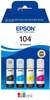 Tindikassettide komplekt Epson 104 EcoTank (C13T00P640), C/M/Y/BK