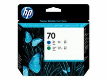 Trükipea HP 70, sinine+roheline