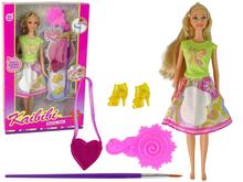 Nukk Lean Toys, pikkade juustega, aksessuaaridega