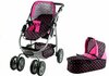 Nuku vanker Lean Toys Alice 2in1, must roosade täppidega