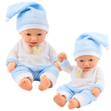 Beebinukk Lean Toys, 24 cm, sinine pidžaama, müts tutiga