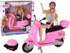 Nukk motorolleriga Lean Toys, roosa