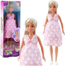 Nukk Lean Toys Anlily rase, roosa kleit, pikad juuksed