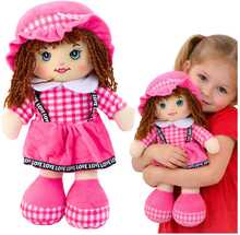 Nukuke Lean Toys, 35 cm, roosa ruuduline kleit