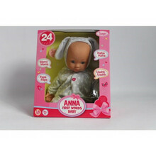 Nukk Bayer Baby Doll Anna First Words, 38 cm, jänkus kleit
