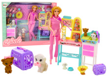 Laste veterinaari mängukomplekt Lean Toys nukk, mööbel ja aksessuaarid