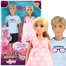 Nukkude komplekt Woopie Royal Family Lelija, rase ema, isa ja beebi