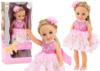 Nukk Lean Toys, 38 cm, roosa kleit, pikad juuksed, juukseklamber