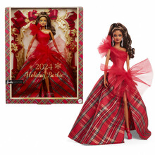 Kogumisnukk Barbie Holiday, HRM63, 2024, tumedate juustega