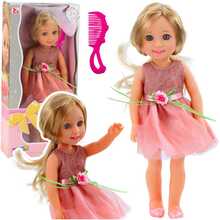 Nukk Lean Toys Lala, 38 cm, roosa kleit soenguga