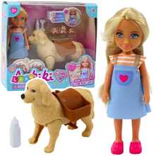 Nukk Lean Toys koera ja kutsikatega, 13 cm
