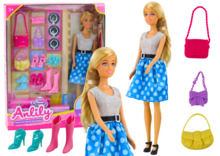 Nukk Anlily Lean Toys, sinise kleidiga, 2 tk