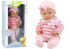 Beebinukk Lean Toys, roosa triibulise kampsuniga