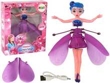 Lendav nukk Lean Toys, juhitav käega, lilla