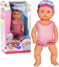Nukk Lean Toys ujuv vanninukk, roosa riietus