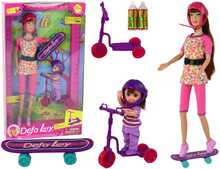 Nukukomplekt Lucy Doll Set Lean Toys, roosa, tarvikutega, 15 osa