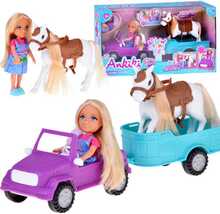 Mängukomplekt Jokomisiada Ankiki Farmer Doll with Horse, Car and Trailer ZA5881