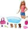 Nukk Barbie komplekt Kutsikate vannitamine, GDJ37