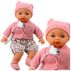 Beebinukk Lean Toys, 40 cm, roosa, kampsuni ja lutiga