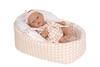 Nukk Arias beebi kandekotis, ruuduline, 26 cm, oranž