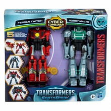 Transformers EarthSpark Cyber-Combiner Terran Twitch ja Robby Malto, F8438