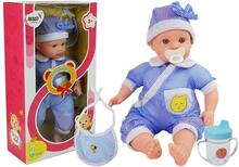 Beebinukk Lean Toys Baby Kid LT7085, 45 cm, sinine