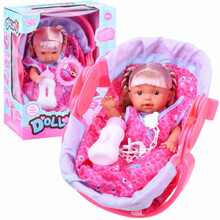 Beebinukk kandekorviga Ledy Toys, roosa