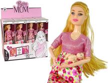 Rase nukk Lean Toys, roosa lilledega kleit