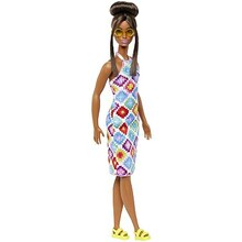 Nukk Barbie Fashionistas, 210, bun soenguga ja pitsist halterkleidis
