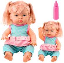 Beebinukk Lean Toys, türkiissinine komplekt, pudel ja helid, 30 cm
