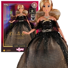 Nukk Woopie Royal Lilija, 30 cm, pikad blondid juuksed, must-valge kleit