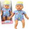 Beebinukk Lean Toys, 31 cm, sinine mustriga, müts kõrvadega