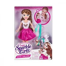 Nukukomplekt Sparkle Girlz jalutuskäik koeraga, 27 cm