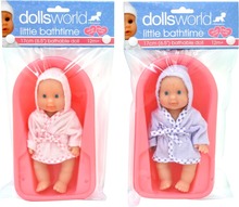 Vann nuku ja nukuga Dollsworld Little Bathtime, 17 cm