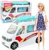 Mänguasi kiirabiauto Lean Toys Mobile Hospital Ambulance 2in1 nuku ja kanderaamiga
