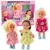 Nukkude komplekt Lean Toys, 3 tk, pidulike riietega