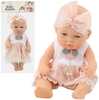 Beebinukk Lean Toys, 30 cm, roosa kleit ja peapael