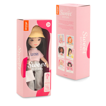 Nukk Sweet Sisters Lilu, 32 cm, laiade teksadega