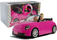 Nukkude sportauto Lean Toys Auto Coupe, 43 cm, roosa, heli- ja valgusefektidega