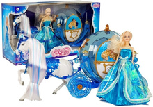 Nukk Lean Toys koos tõlla ja hobusega