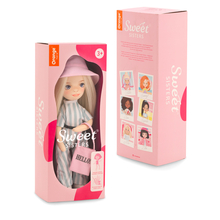 Nukk Sweet Sisters Mia, 32 cm, triibuline kombinesoon