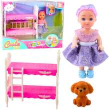 Mini nukk Lean Toys narivoodi ja kutsikaga