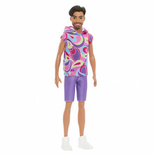 Nukk Ken Barbie Fashionistas, HRH26, lilla lühikeste pükstega