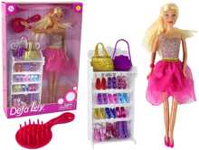 Nukk Lean Toys Defa Lucy, roosa sädelev kleit