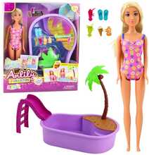 Nukukomplekt Lean Toys Anlily, rannabassein, 8 tk