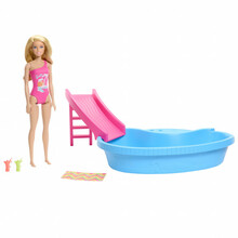 Barbie nukk ja basseinikomplekt, HRJ74