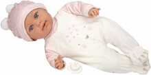 Beebinukk Arias Roy, 42 cm, roosad riided, heliga