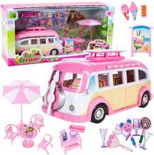 Jäätiseauto mängukomplekt Lean Toys Ica Cream Car, roosa, kokkupandav