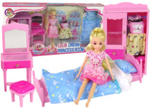 Nukumööbli komplekt Lean Toys, voodi ja kapp