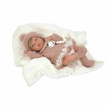 Reborn nukk Arias Abril, 40 cm, roosad riided